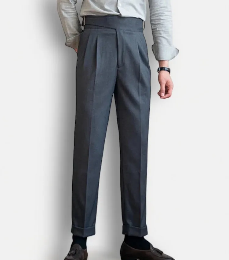 Parisian waist straight trousers