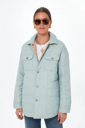 Pastel Blue Reversible Cloud Puffer Jacket