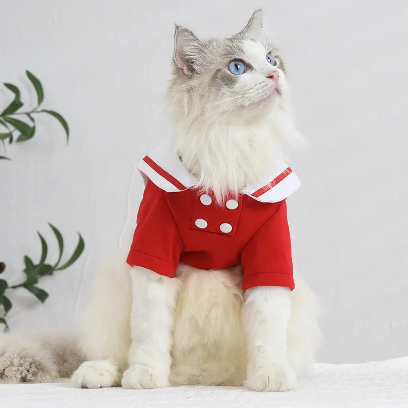 Pet Clothes College Uniform Style Skirt Cat Clothing