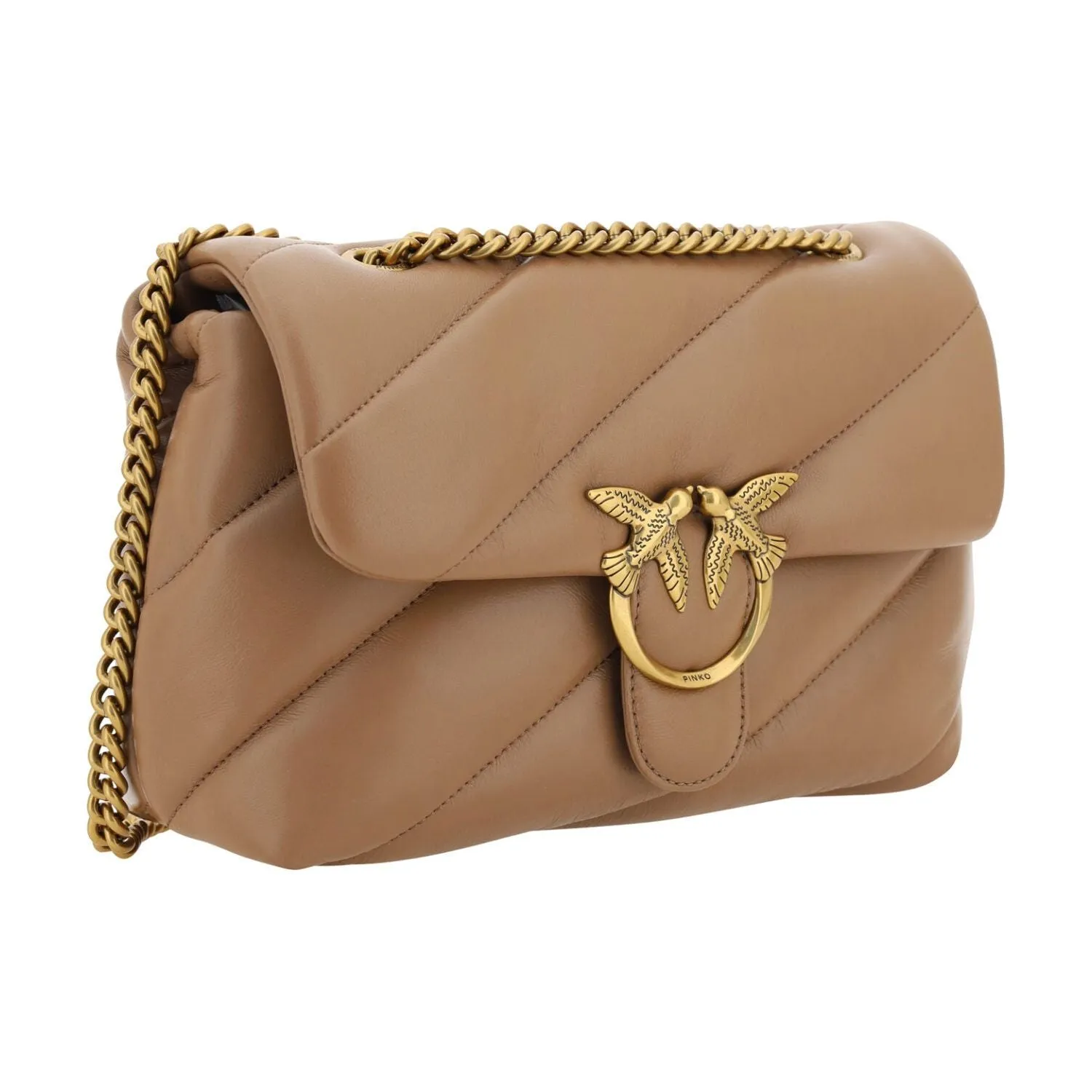 PINKO Elegant Quilted Calf Leather Shoulder Bag