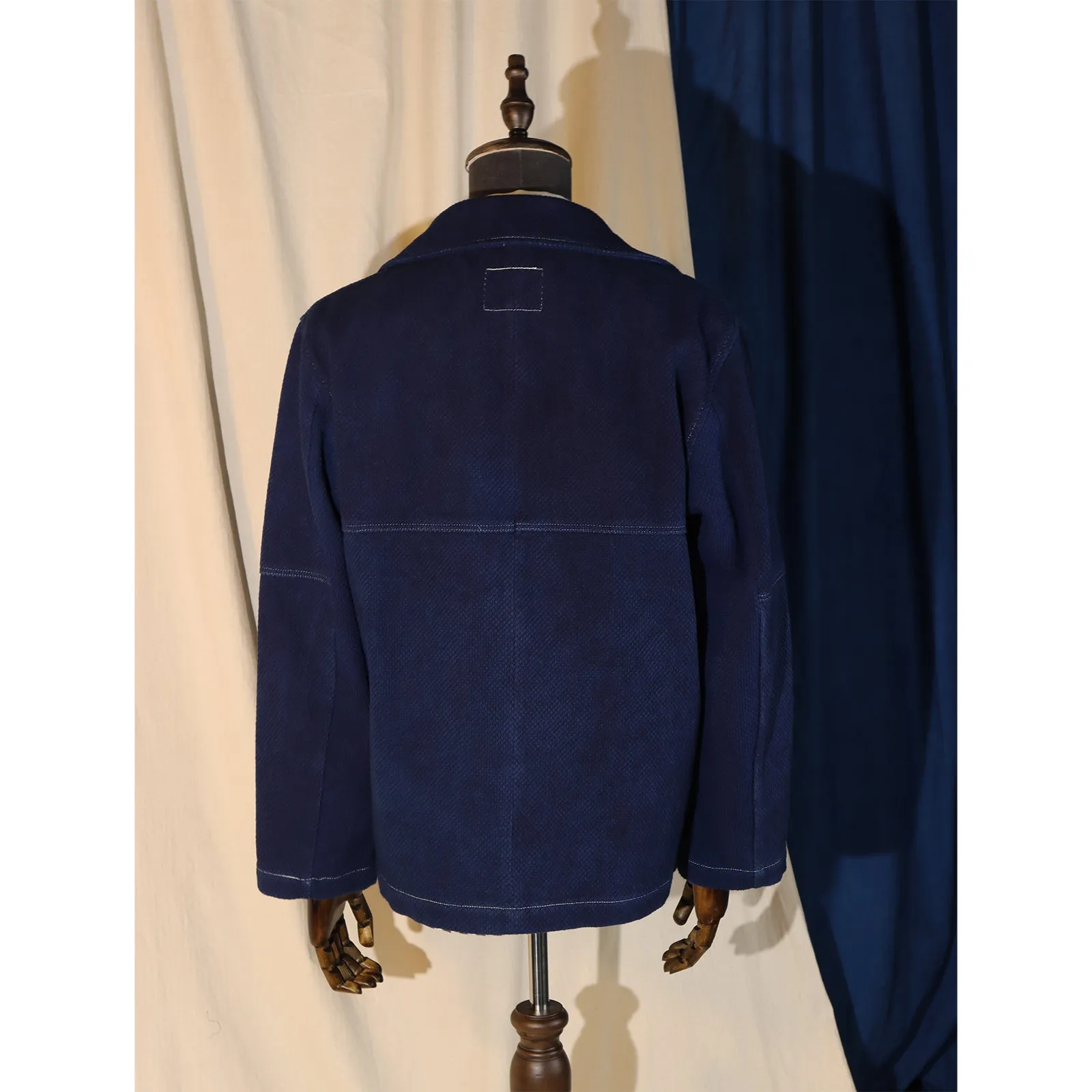 Plant-Dyed Casual Pure Cotton Indigo Jacket