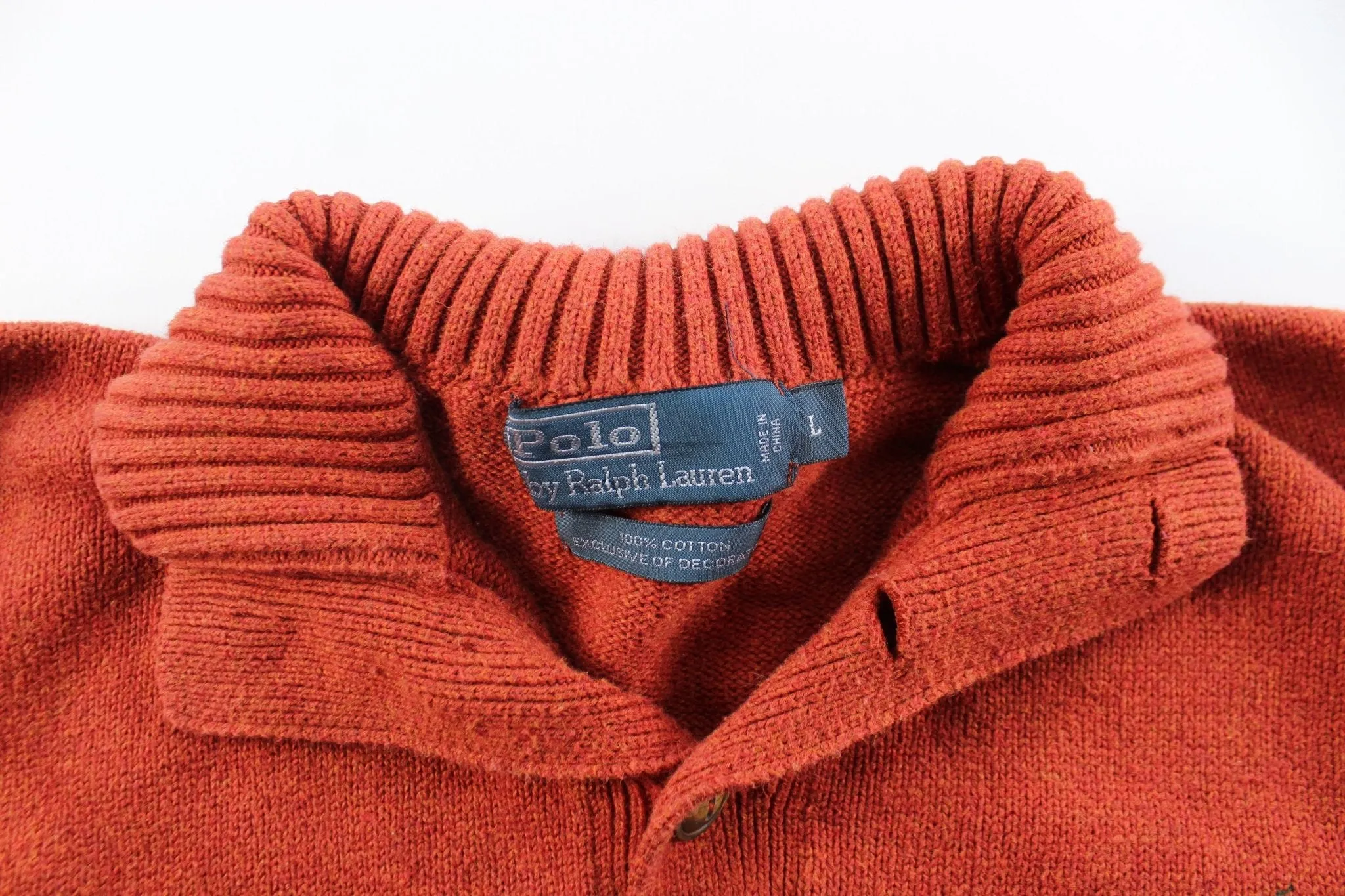 Polo by Ralph Lauren Embroidered Logo Orange Sweater