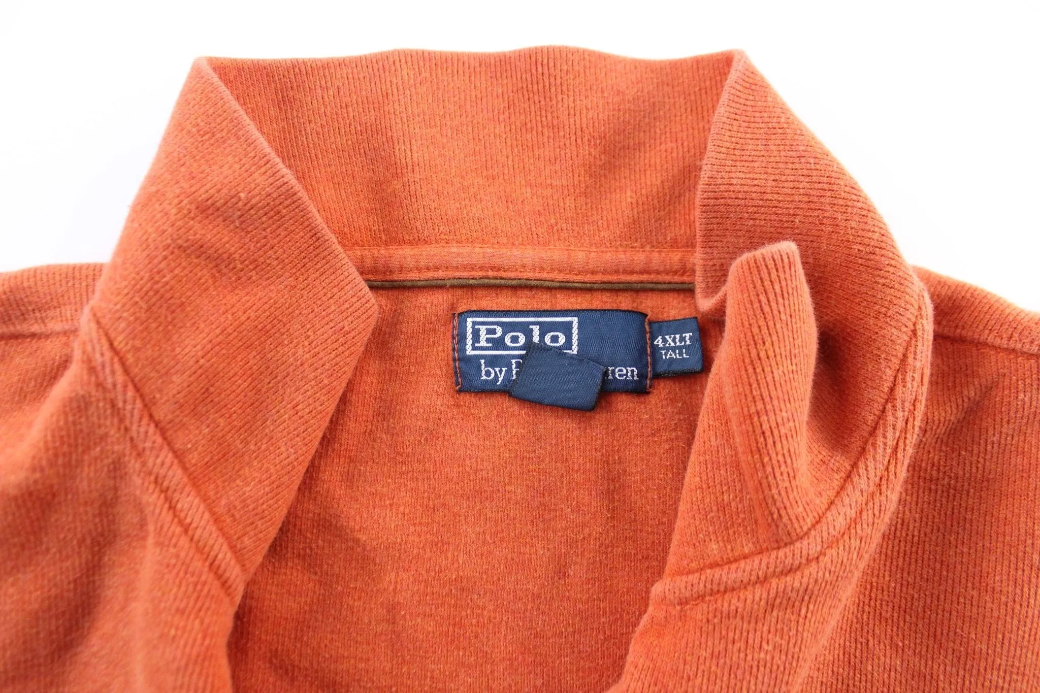 Polo by Ralph Lauren Embroidered Logo Orange Zip Up Sweater