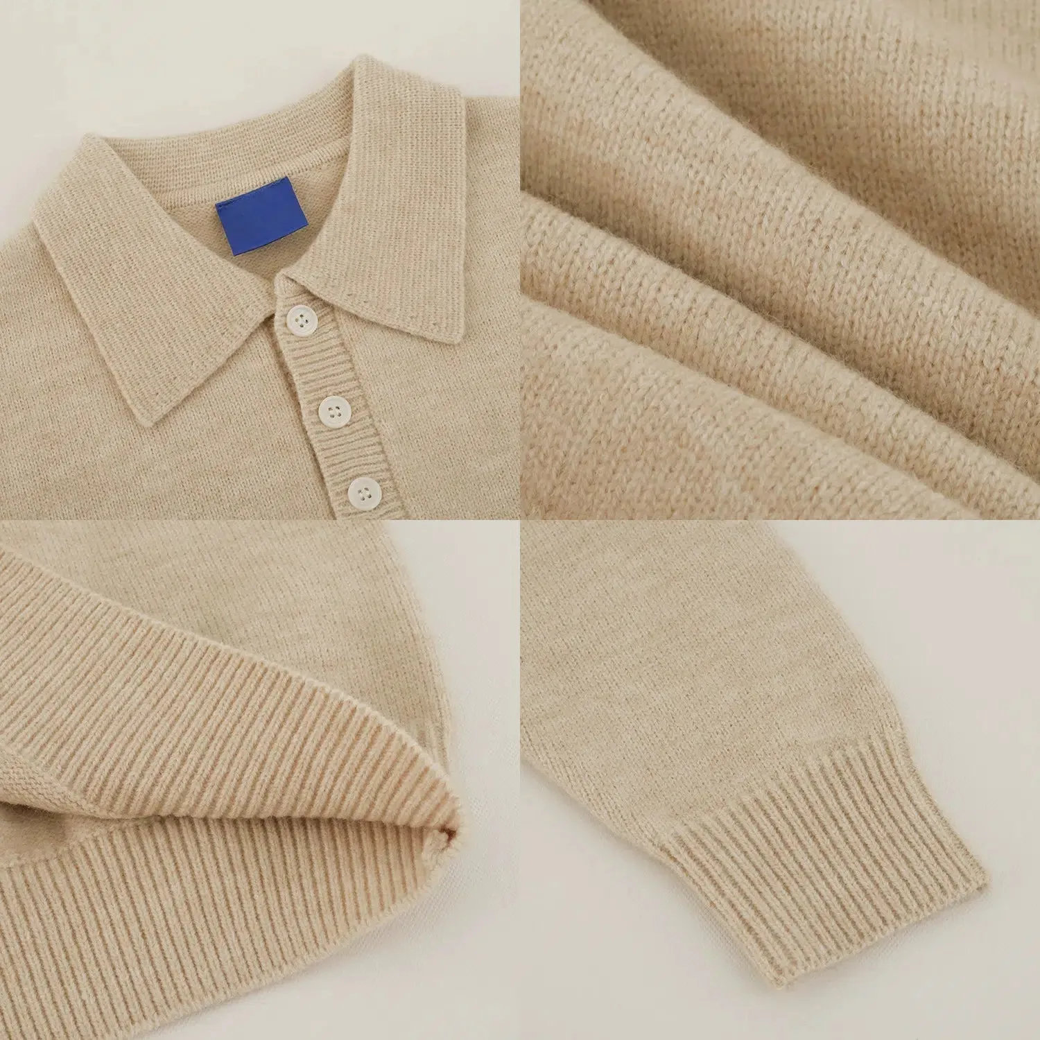 Polo Collar Lapel Sweater