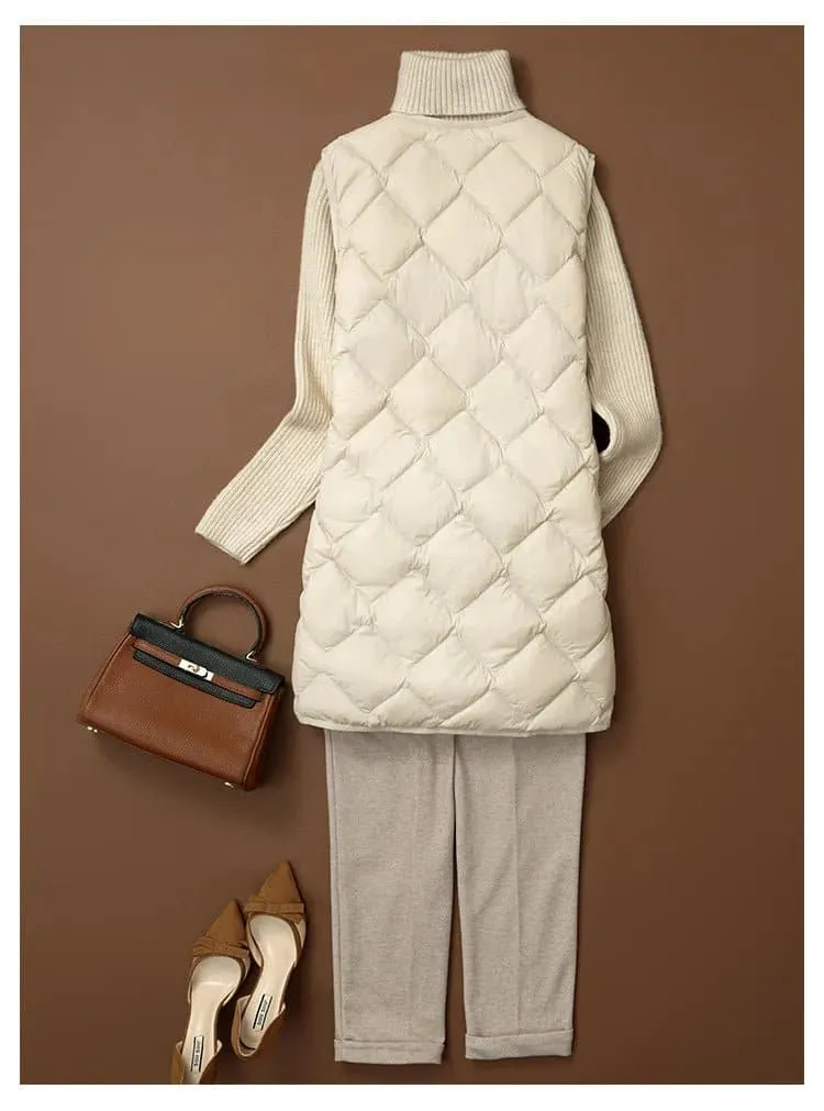 Quilted Duck Down Vest - Warm, Stylish, and Cozy Outerwear