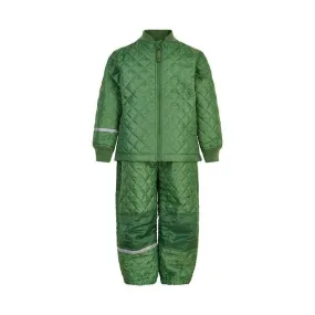 Quilted Thermal Set - Elm Green