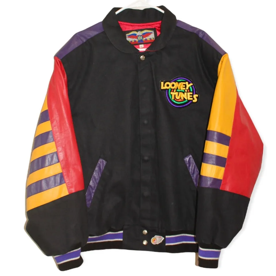 Rare 1994 Looney Tunes Leather Jeff Hamilton Jacket (L)