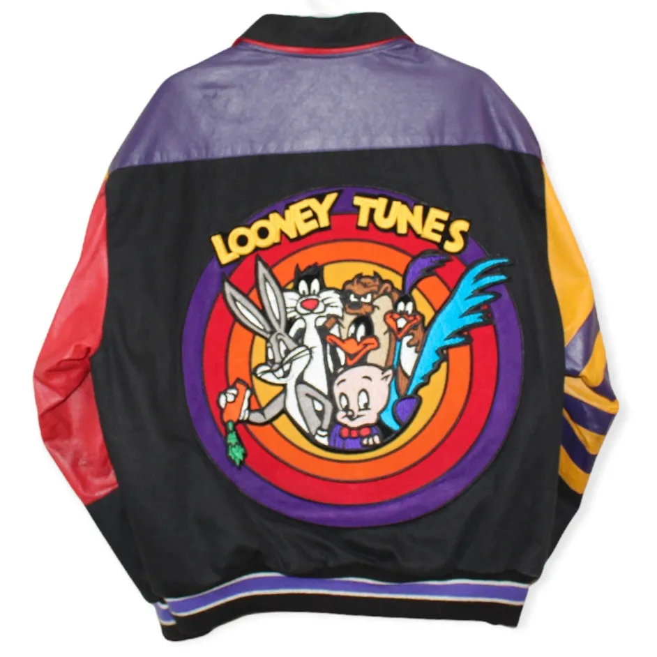 Rare 1994 Looney Tunes Leather Jeff Hamilton Jacket (L)