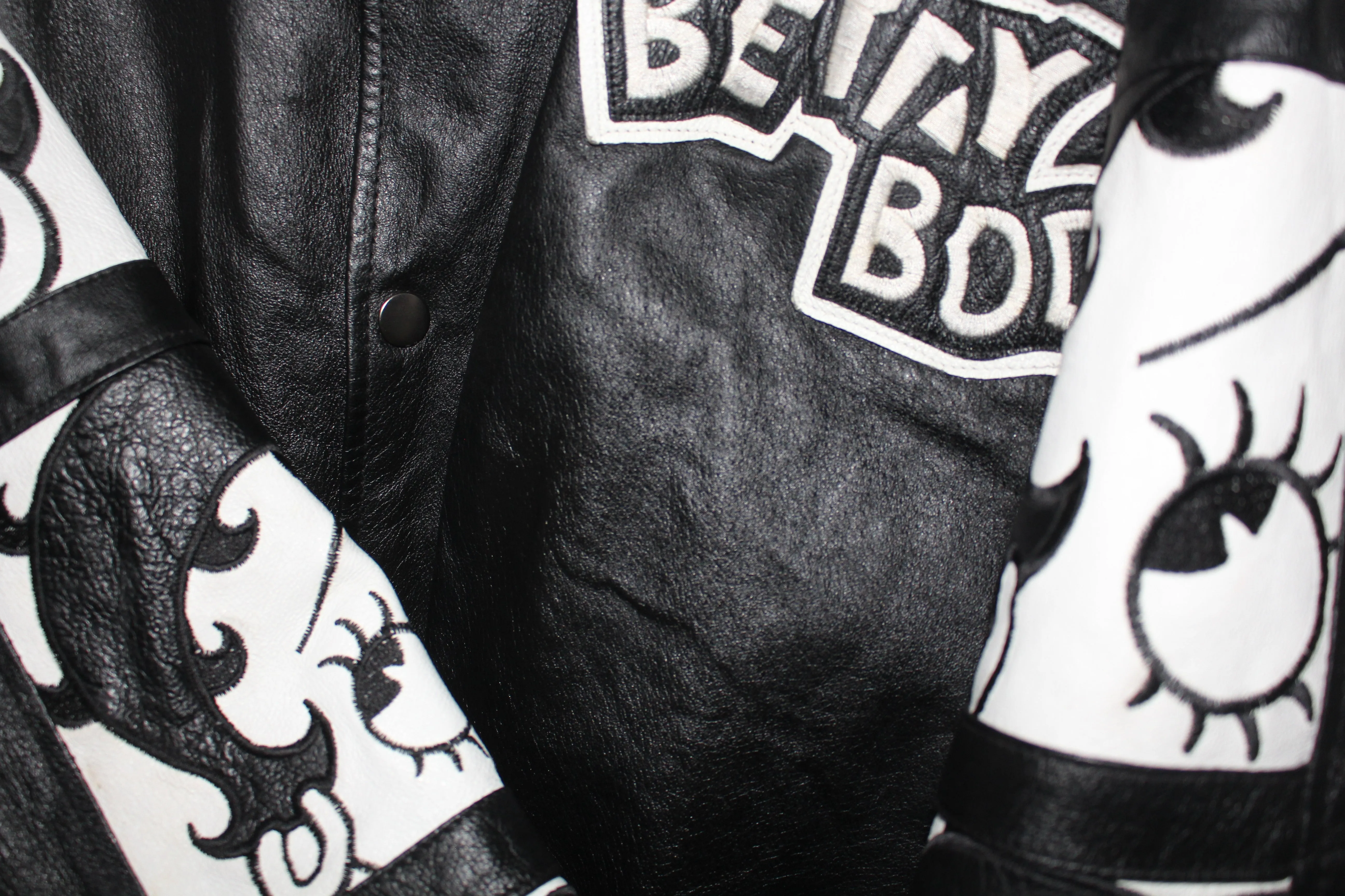 Rare Betty Boop American Toons Leather Jacket (XL)