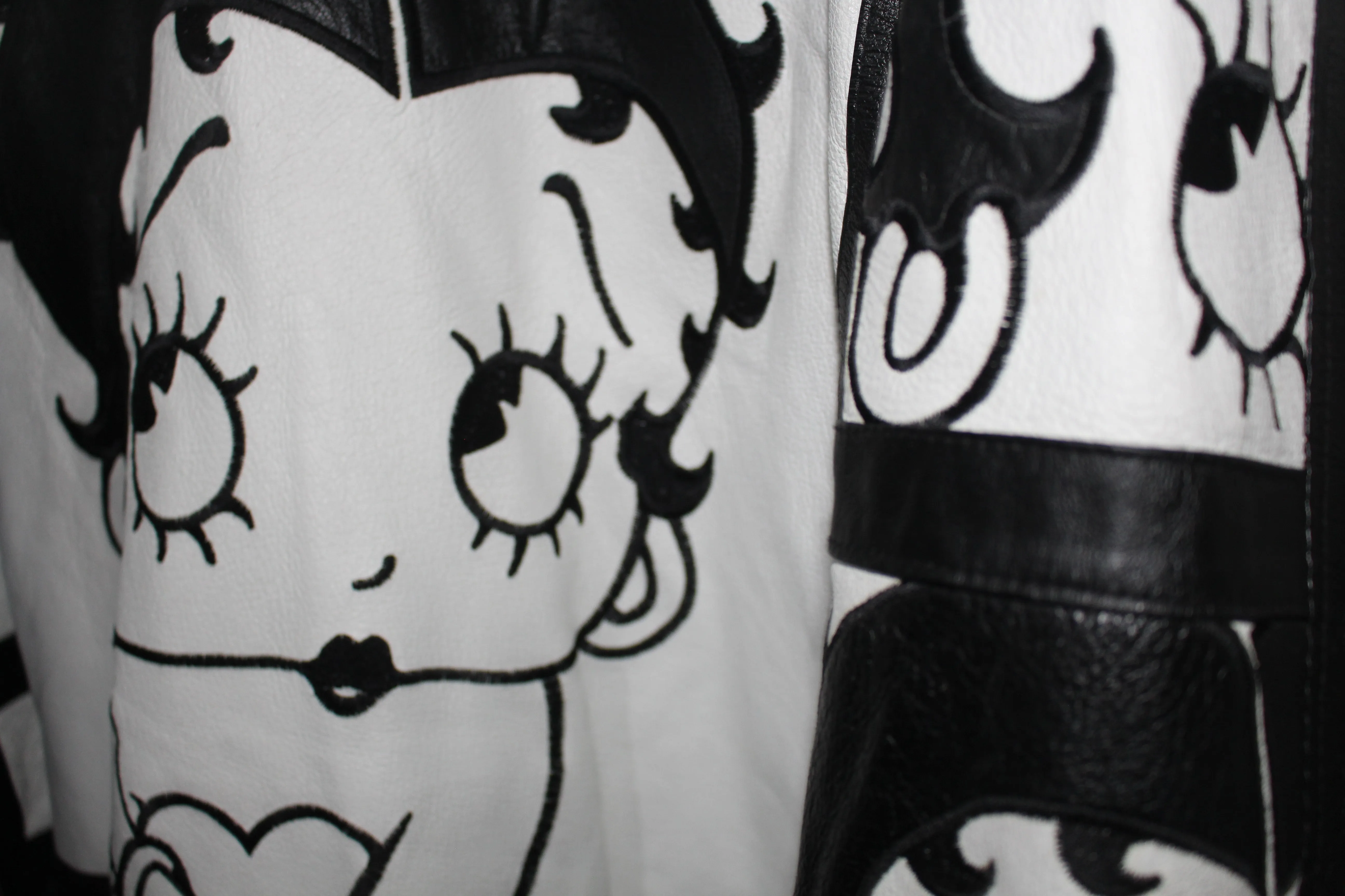 Rare Betty Boop American Toons Leather Jacket (XL)