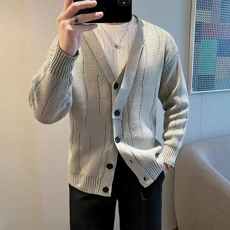 Retro v-shape winter cardigan