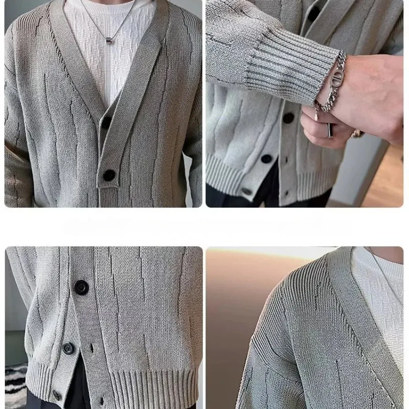 Retro v-shape winter cardigan