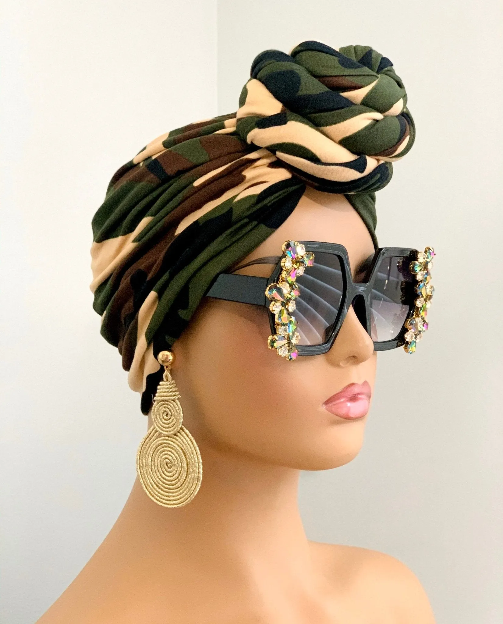 Rumi Camo Pretied Head Wrap