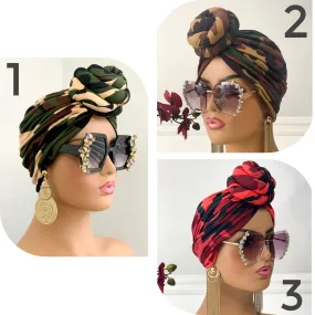 Rumi Camo Pretied Head Wrap