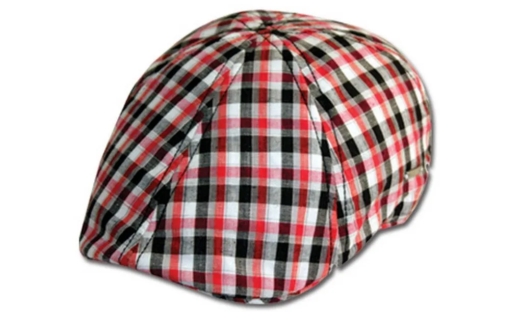 Sakkas Men's Balmoral Plaid Newsboy Ivy Flat Cap