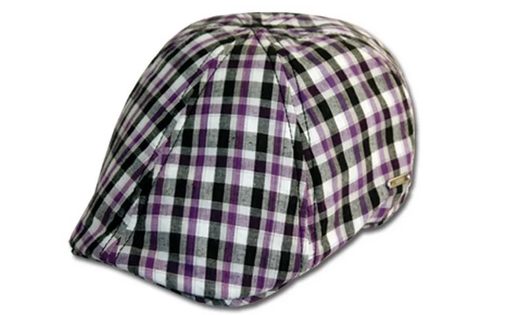 Sakkas Men's Balmoral Plaid Newsboy Ivy Flat Cap