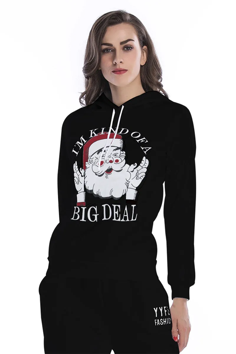 Santa Claus Print Pullover Sweatshirt