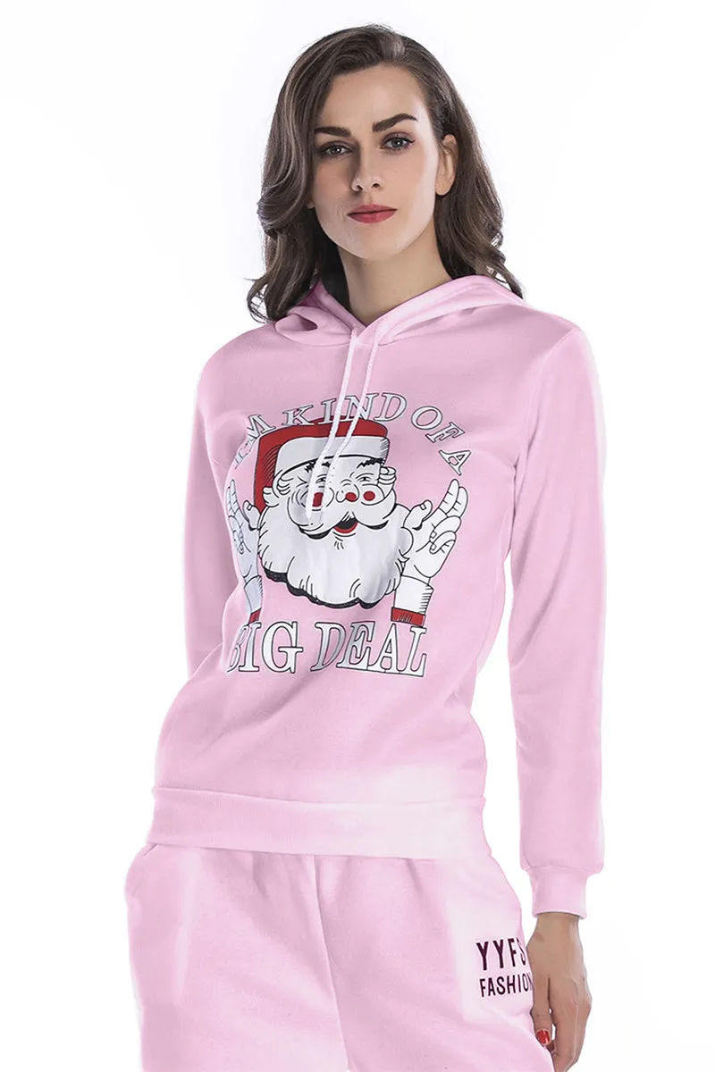 Santa Claus Print Pullover Sweatshirt