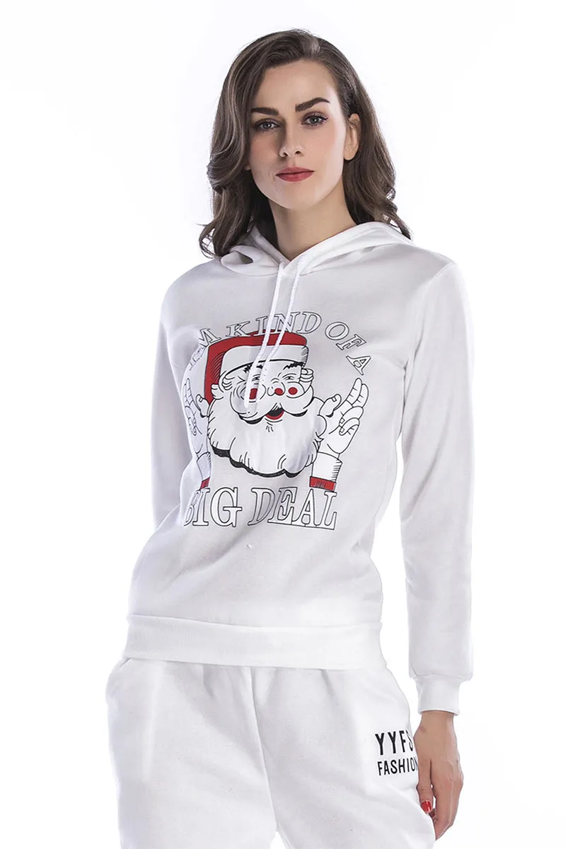 Santa Claus Print Pullover Sweatshirt