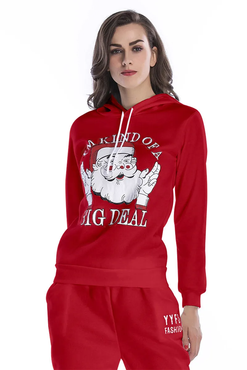 Santa Claus Print Pullover Sweatshirt