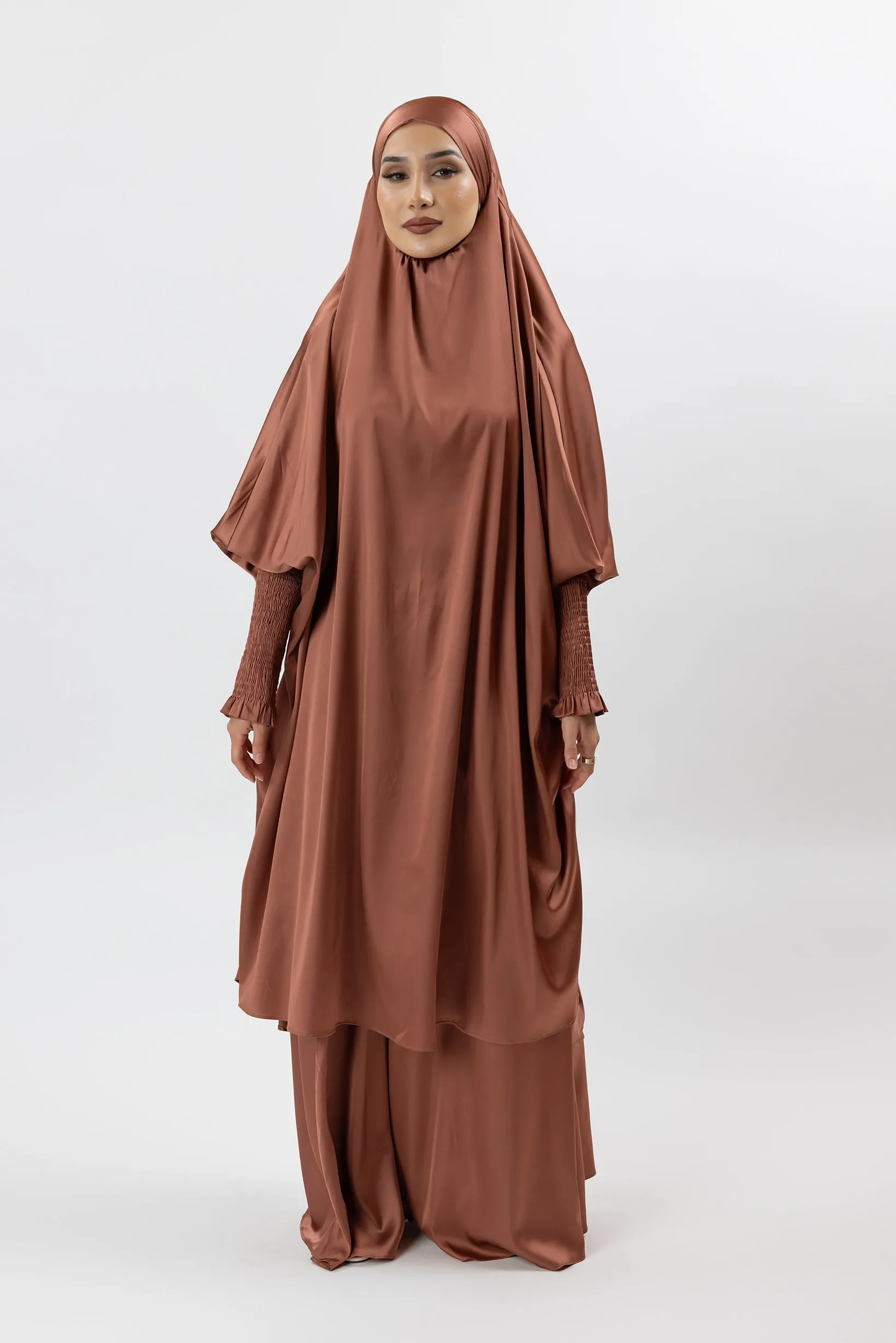 Satin Tie Back Jilbab Set