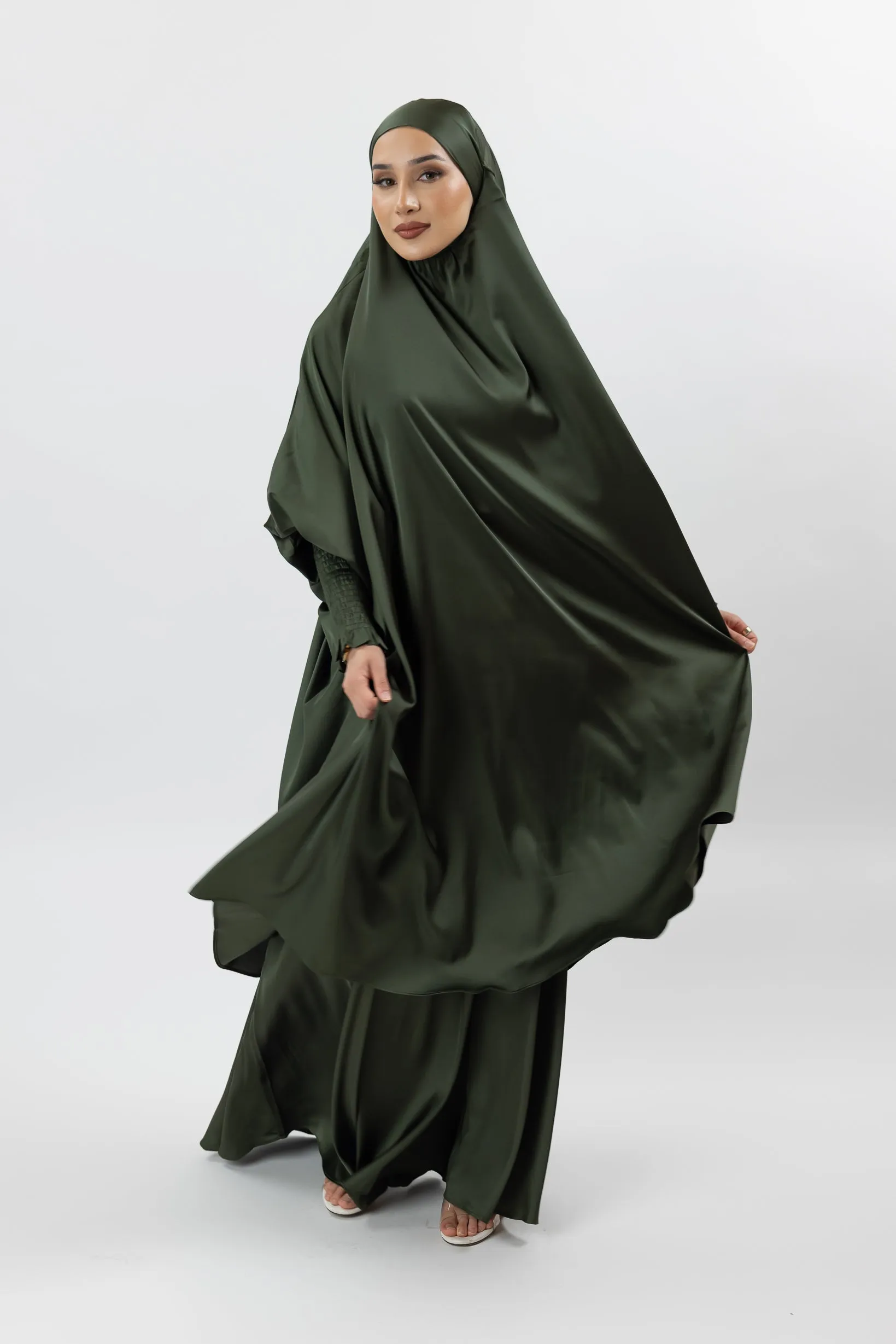 Satin Tie Back Jilbab Set