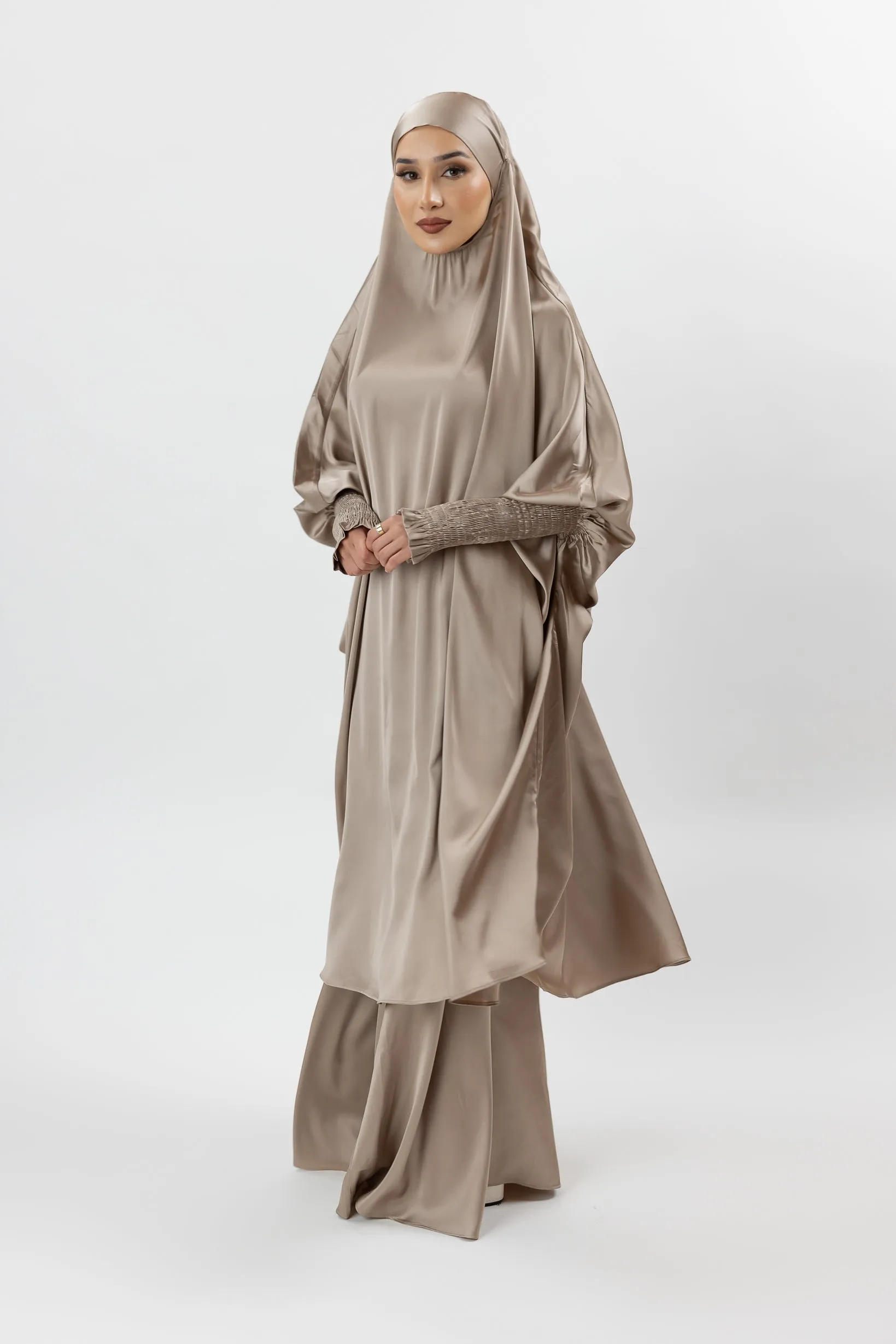 Satin Tie Back Jilbab Set