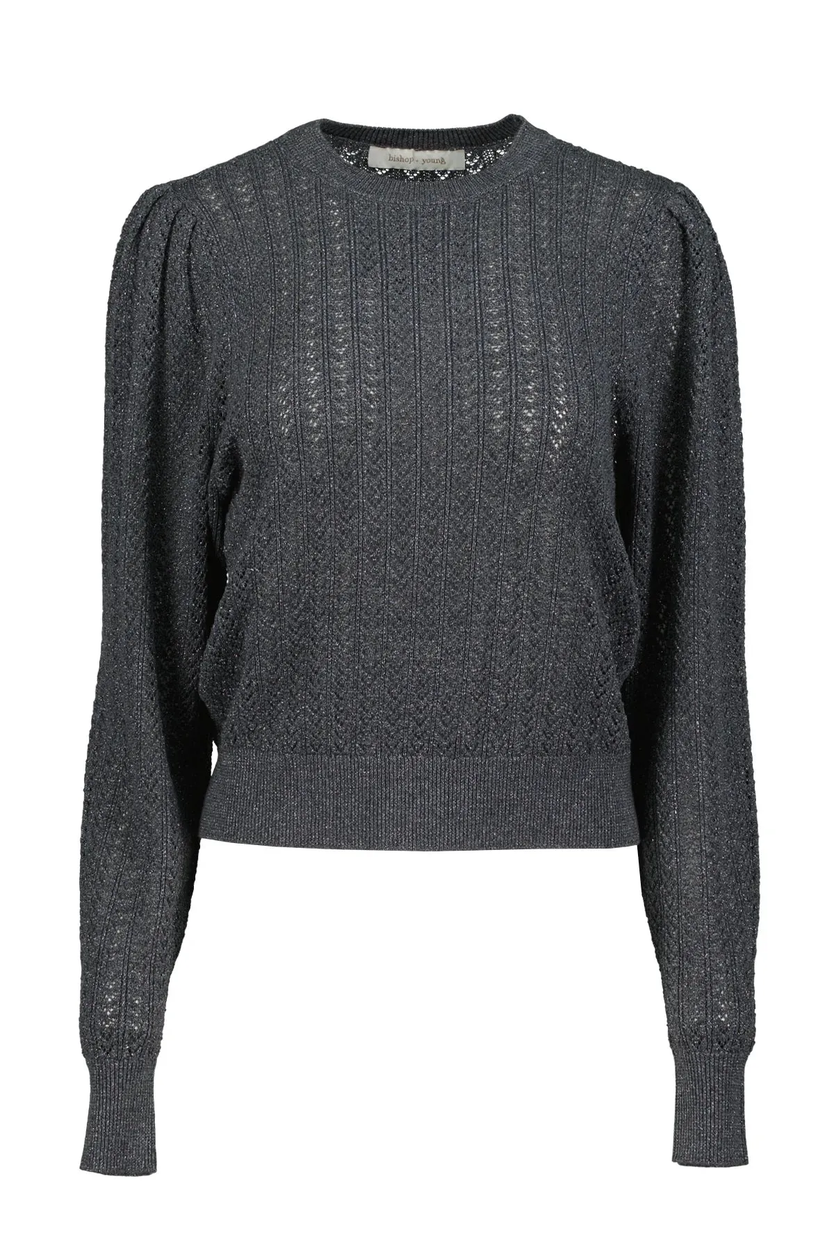 SIENNA PUFF SLEEVE METALLIC SWEATER