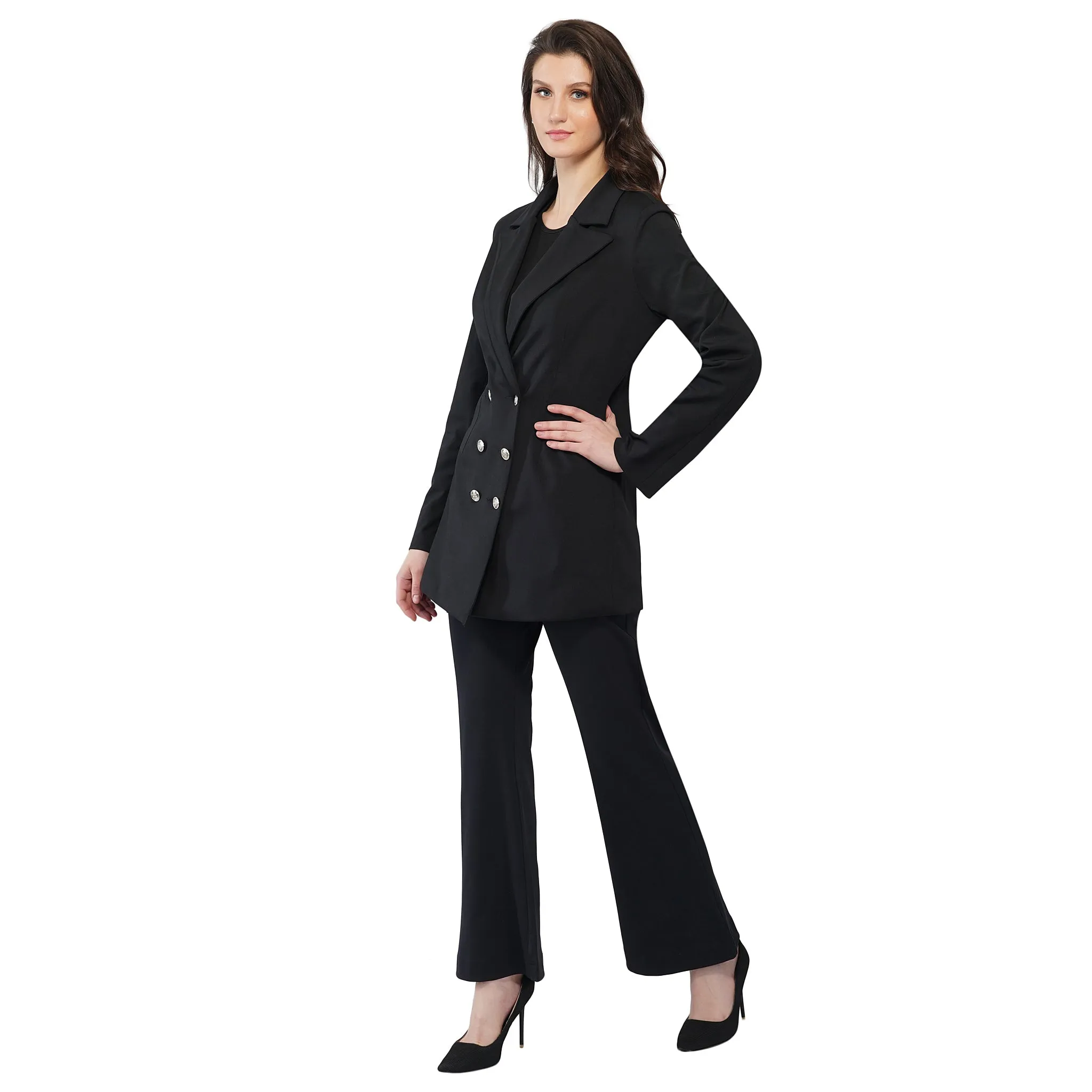 SLAY. Women's Black Blazer Pant Co-ord Set