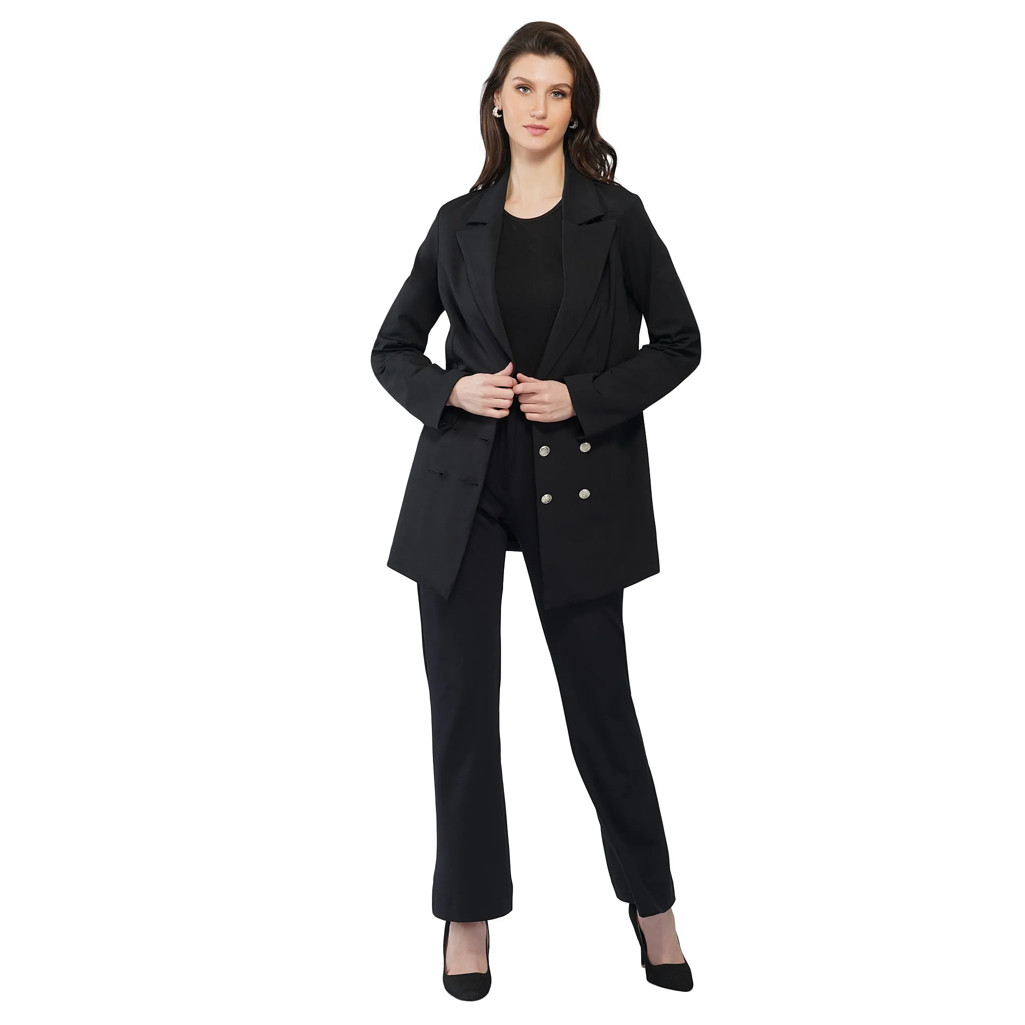 SLAY. Women's Black Blazer Pant Co-ord Set