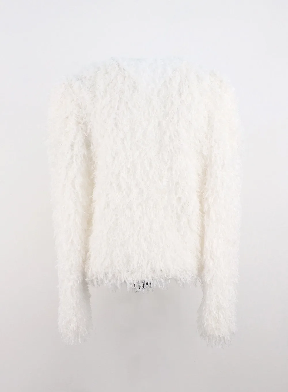 Snowy Plush Front-Tie Cardigan CO318