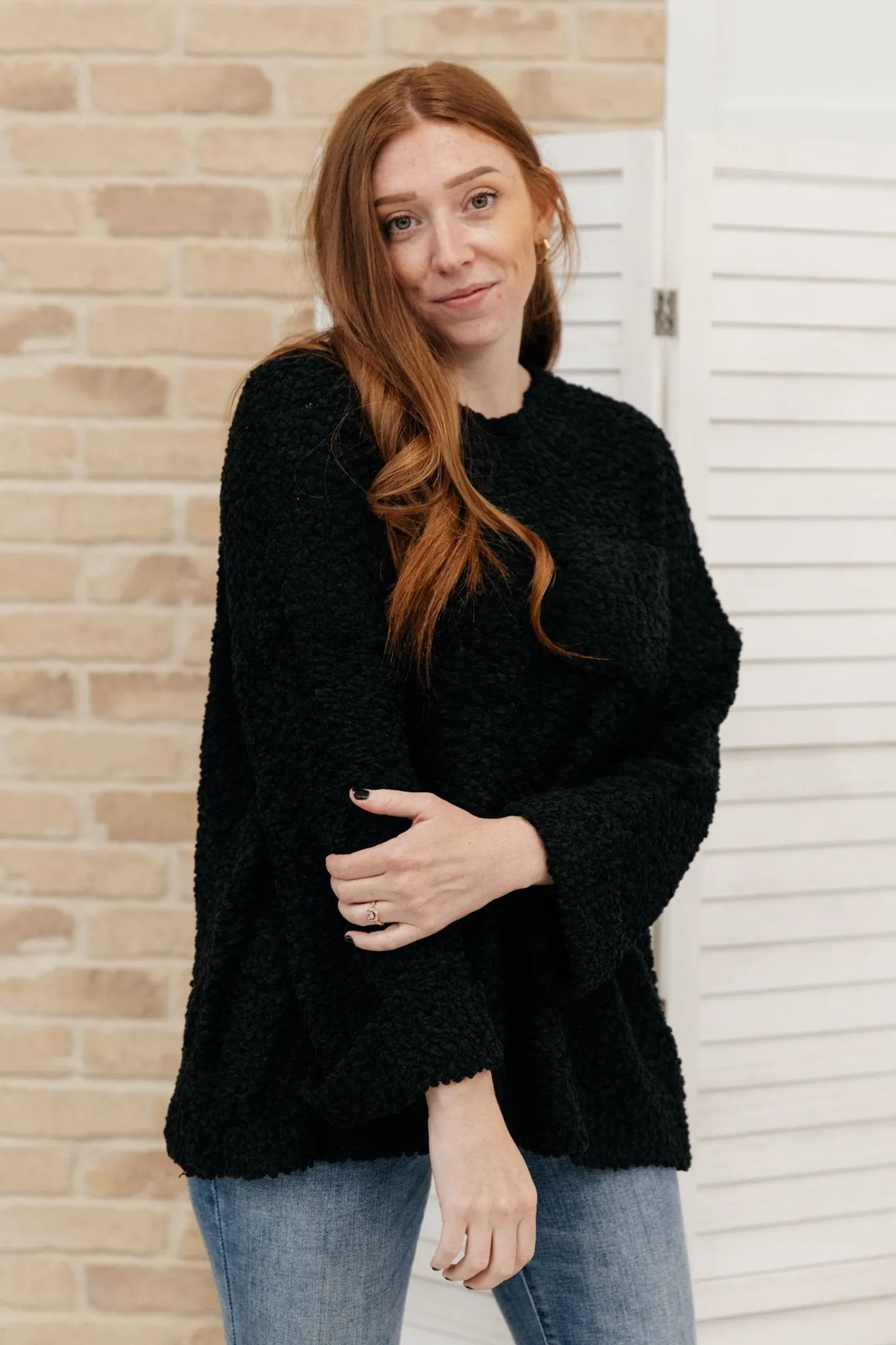 Snuggle Up Sweater in Black