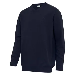 Stirling II Cotton L/S Pullover - Heather Blue by Hoggs of Fife