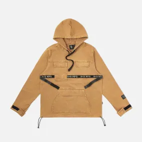 Strapped Up Vintage Washed Utility Anorak Jacket Tan