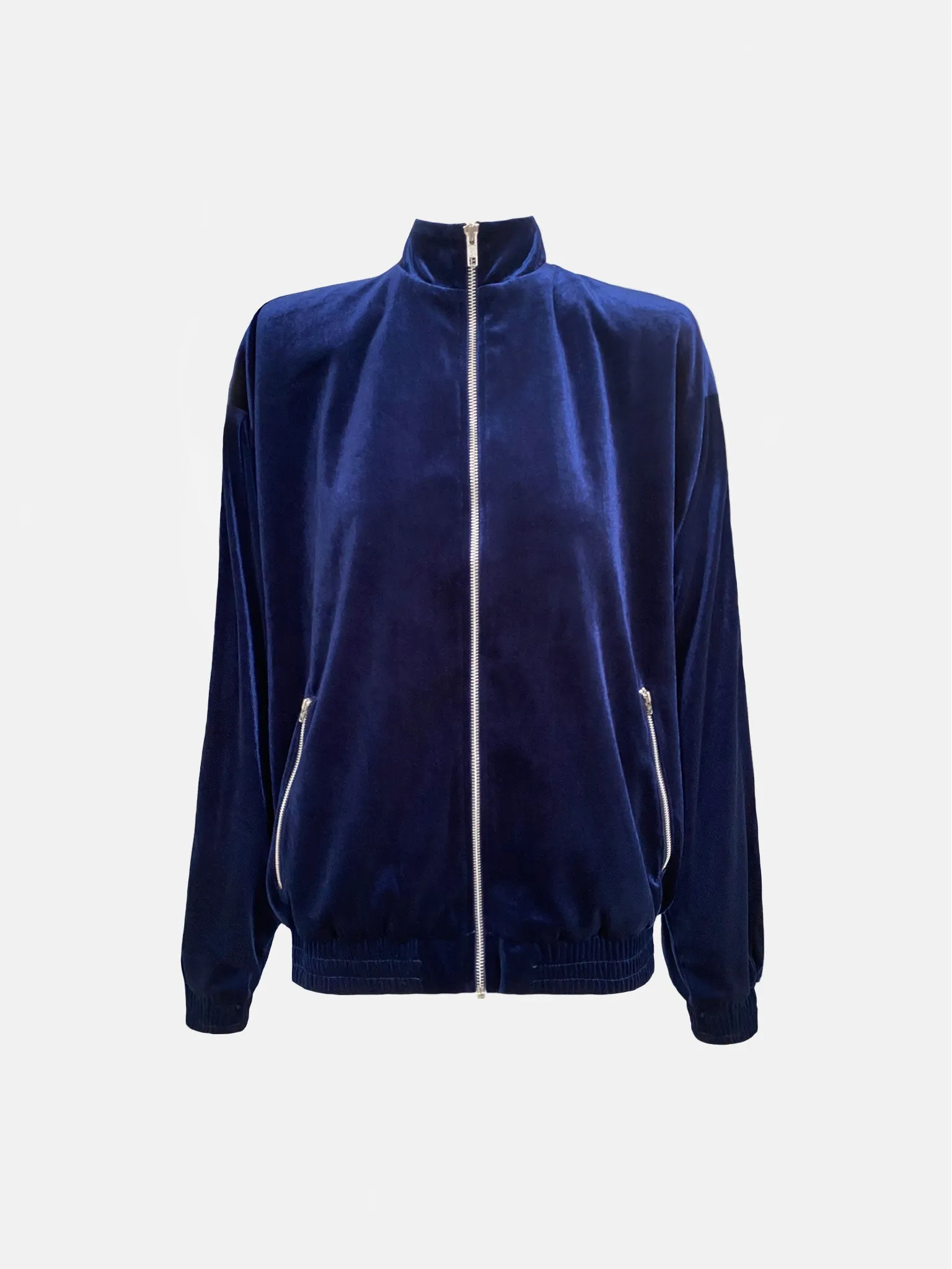 S*x Tape Tracksuit Jacket Velour Blue