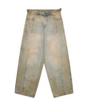 Tedzukuri(手作り) Sand Washed Phat Cut Denim Jeans