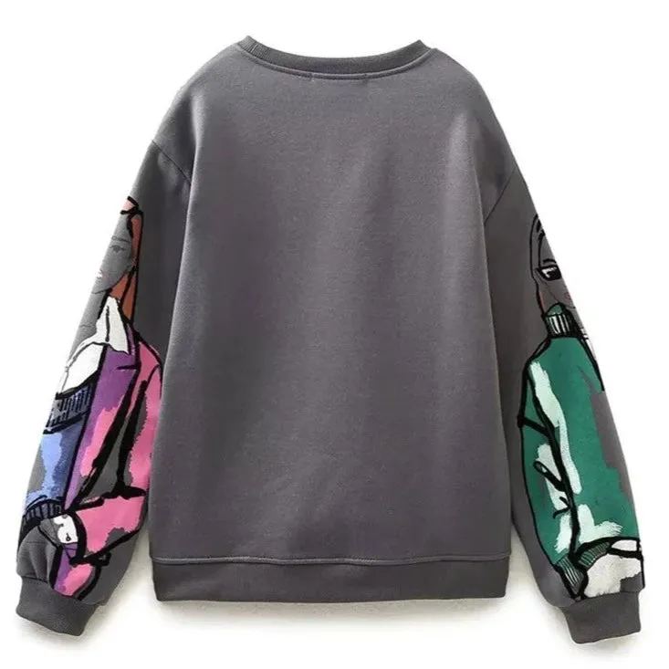 TEEK - Pretty Pals Print Sweatshirt