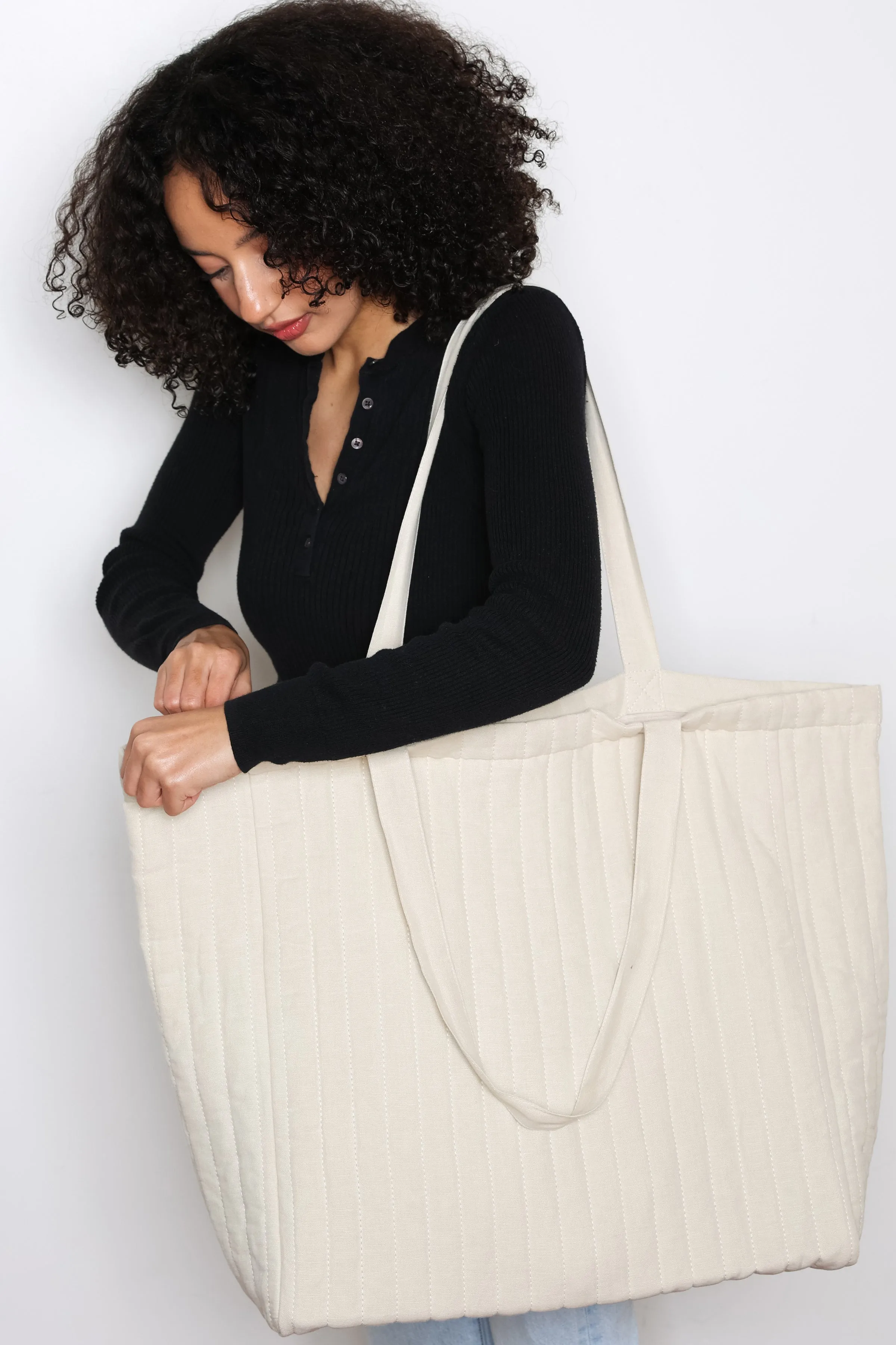 THE ESME | Oversized Quilted Tote Bag