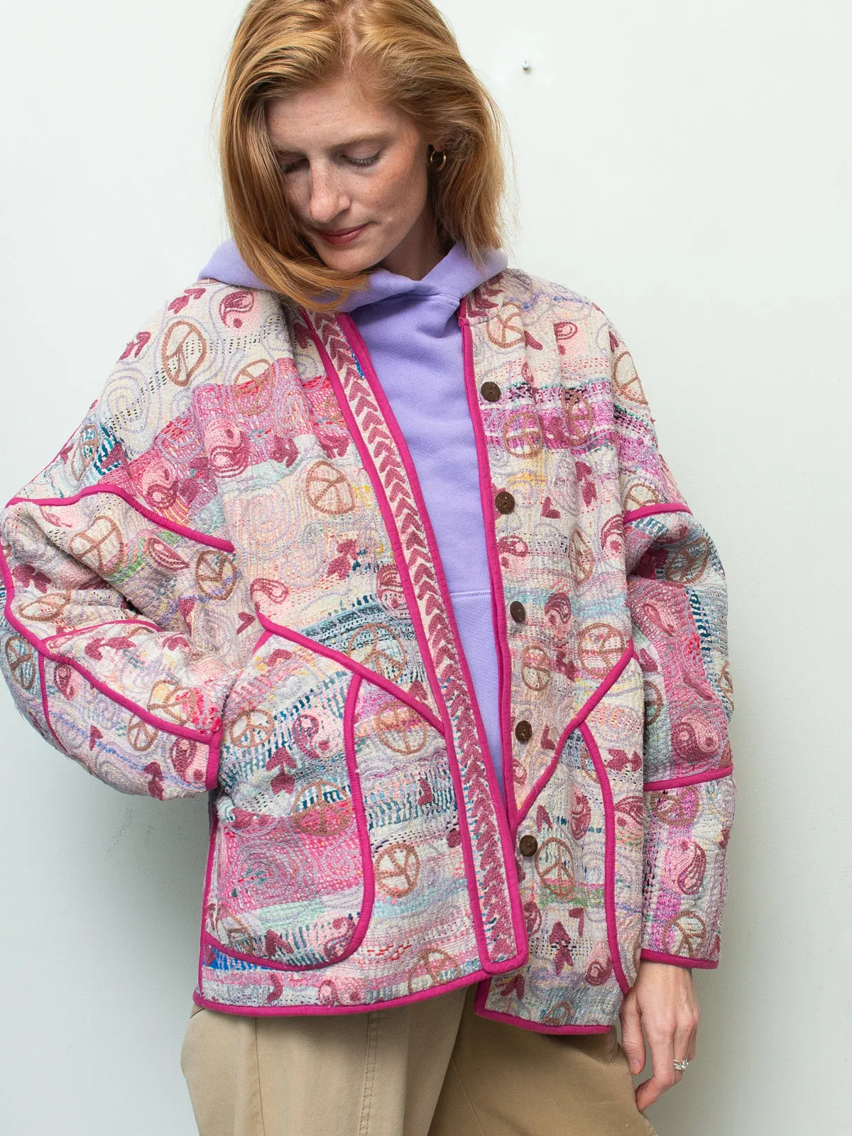 The Ladhiya Suzani Quilted Kantha Jacket