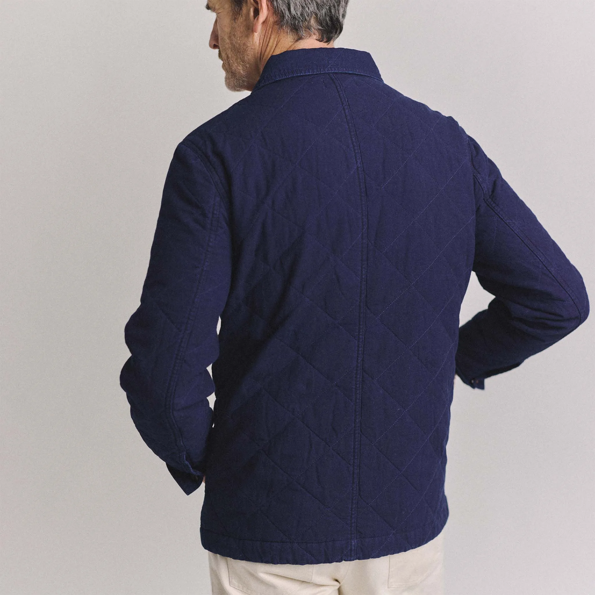 The Ojai Jacket in Indigo Diamond Quilt