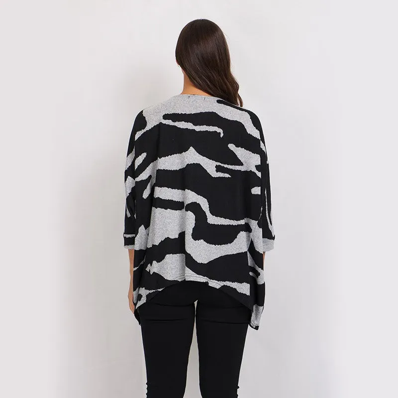 Tiger Print Poncho