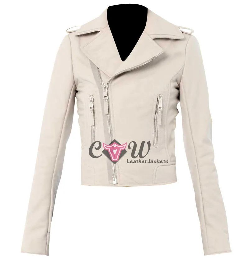 Transformers Rosie Huntington Whiteley White Jacket