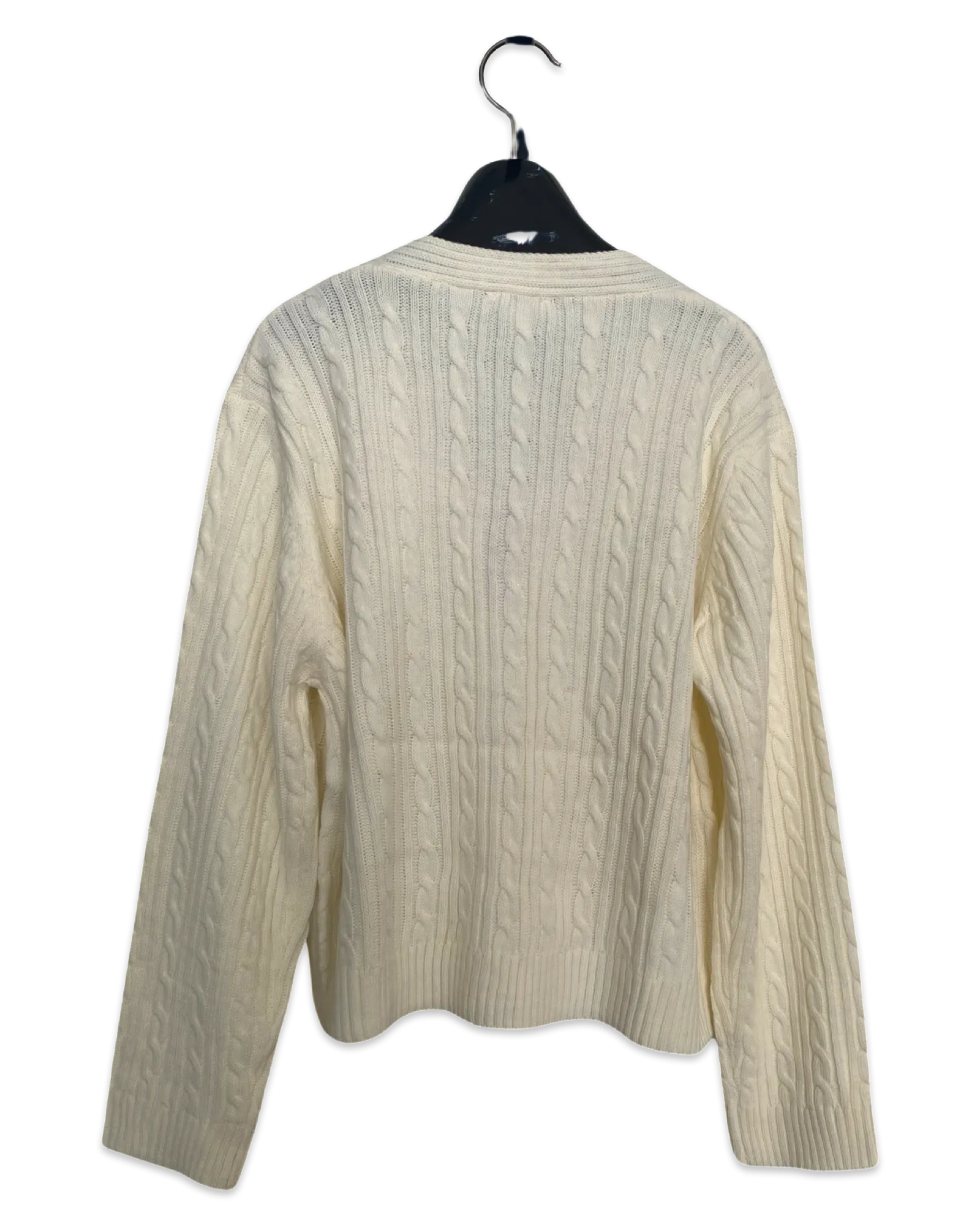 Tripping Cable Knit Cardigan in Ivory