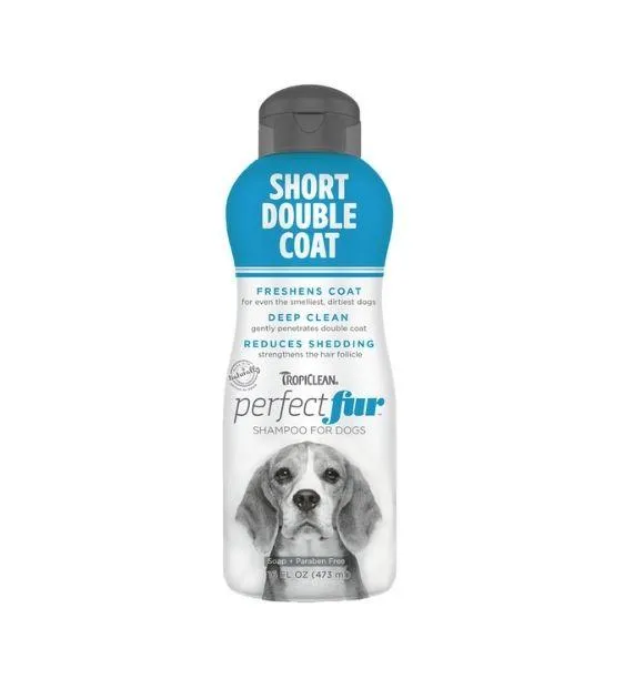 TropiClean PerfectFur Short Double Coat Shampoo For Dogs