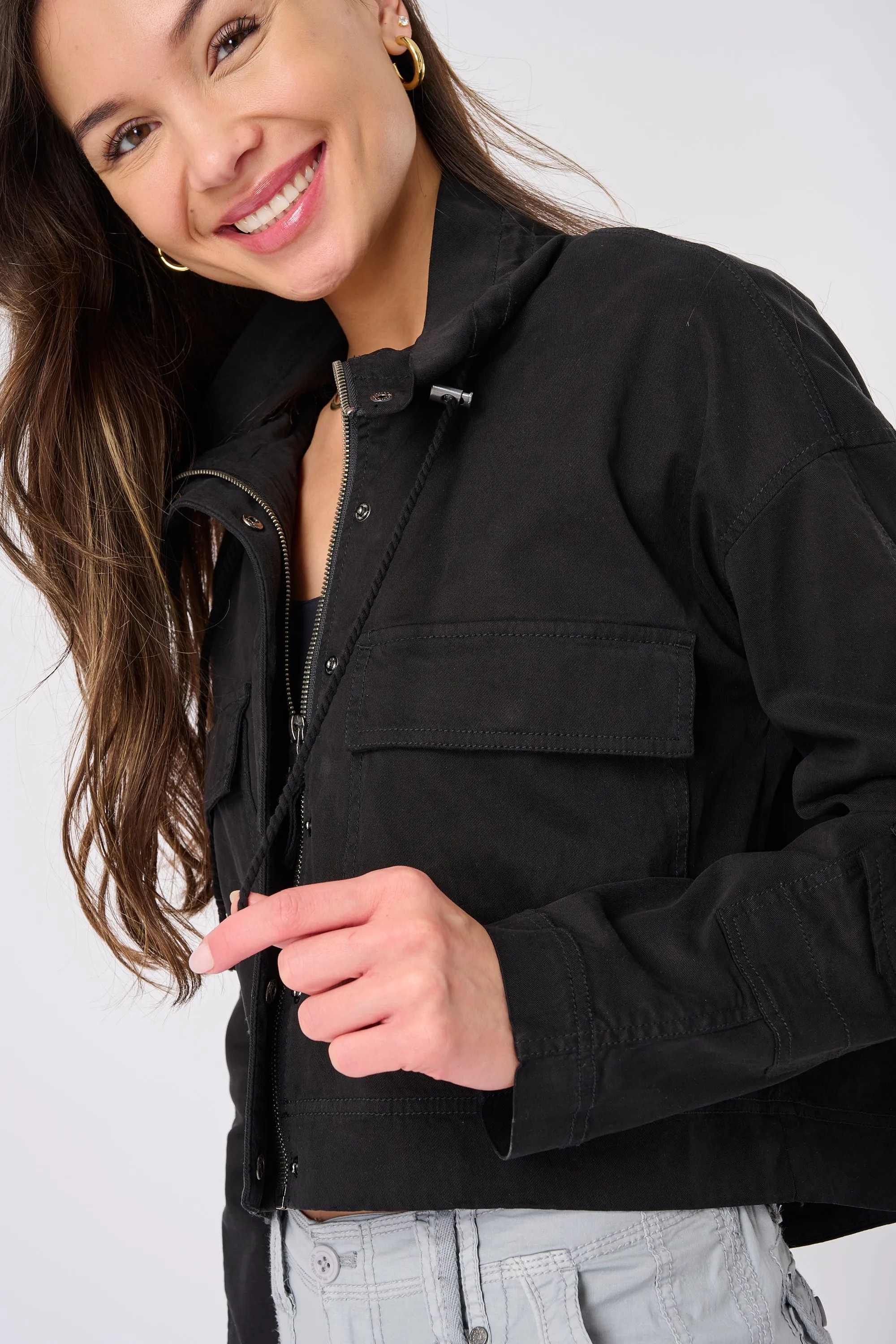 Umi Stretch Cargo Crop Jacket