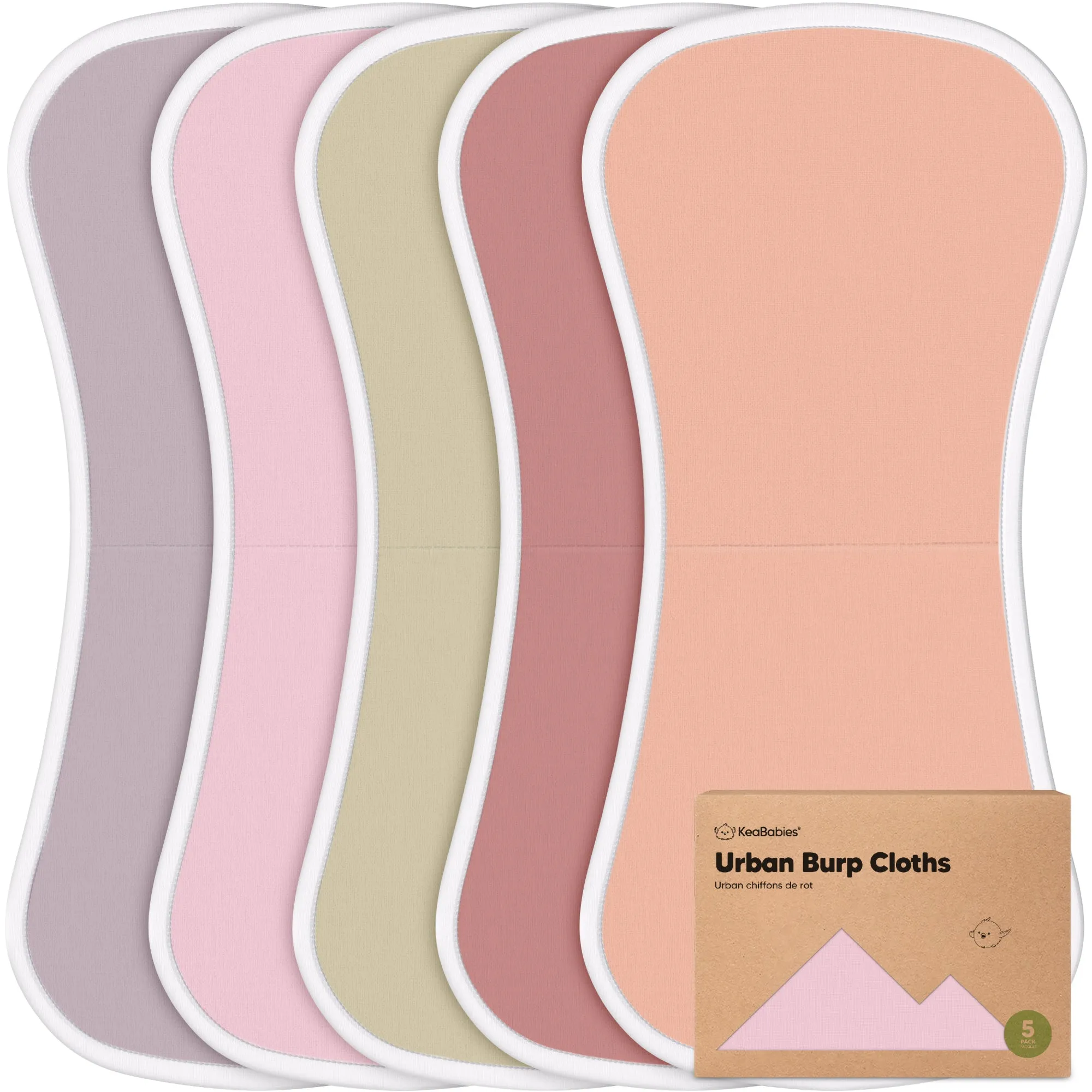 Urban Burp Cloths (Muted Pastel)