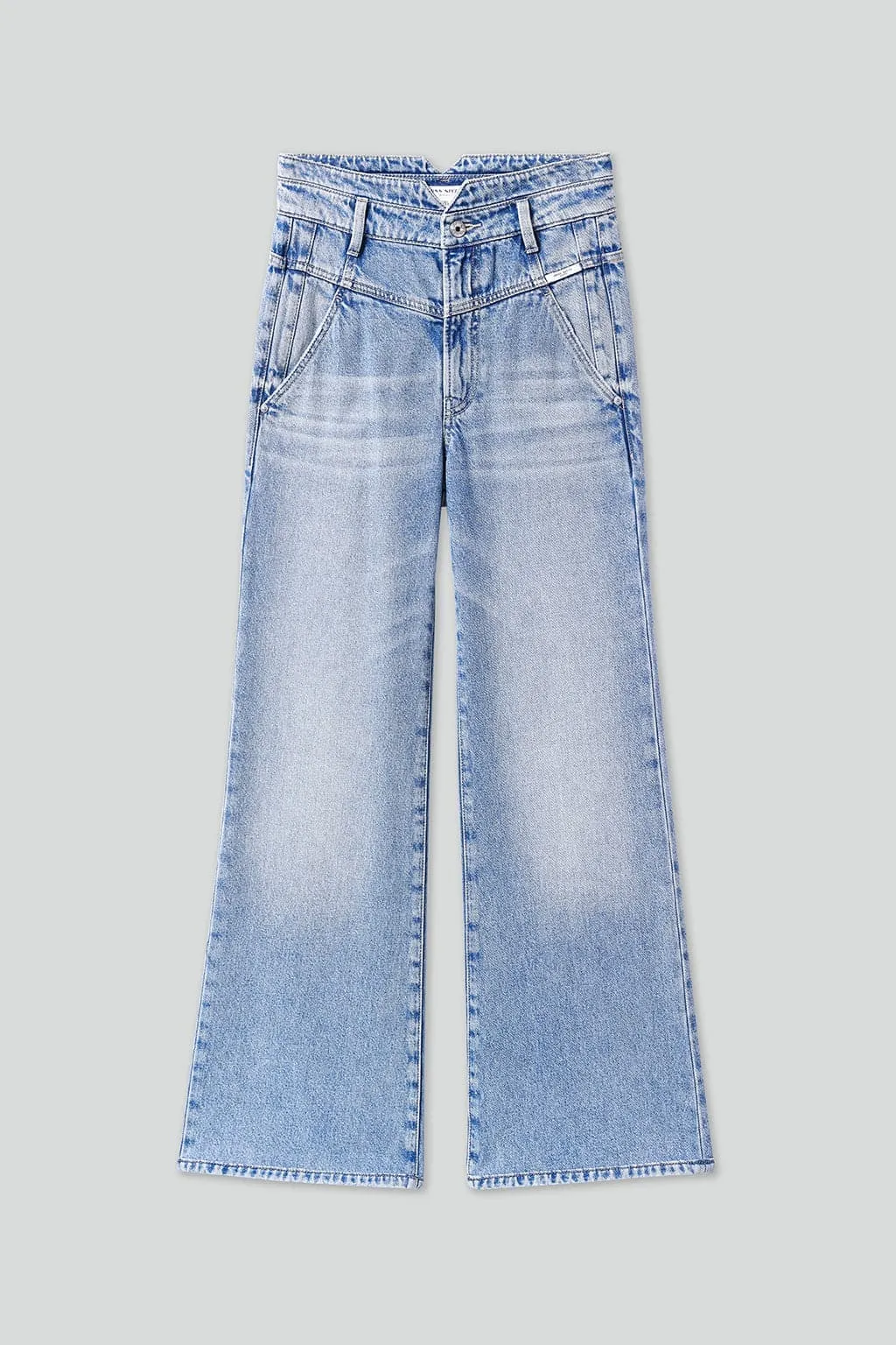 V-Shape Waist Vintage Flared Jeans