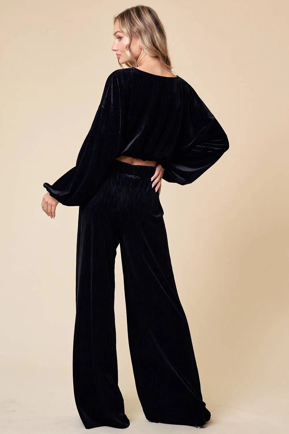 Vicki Black Velvet Holiday pants