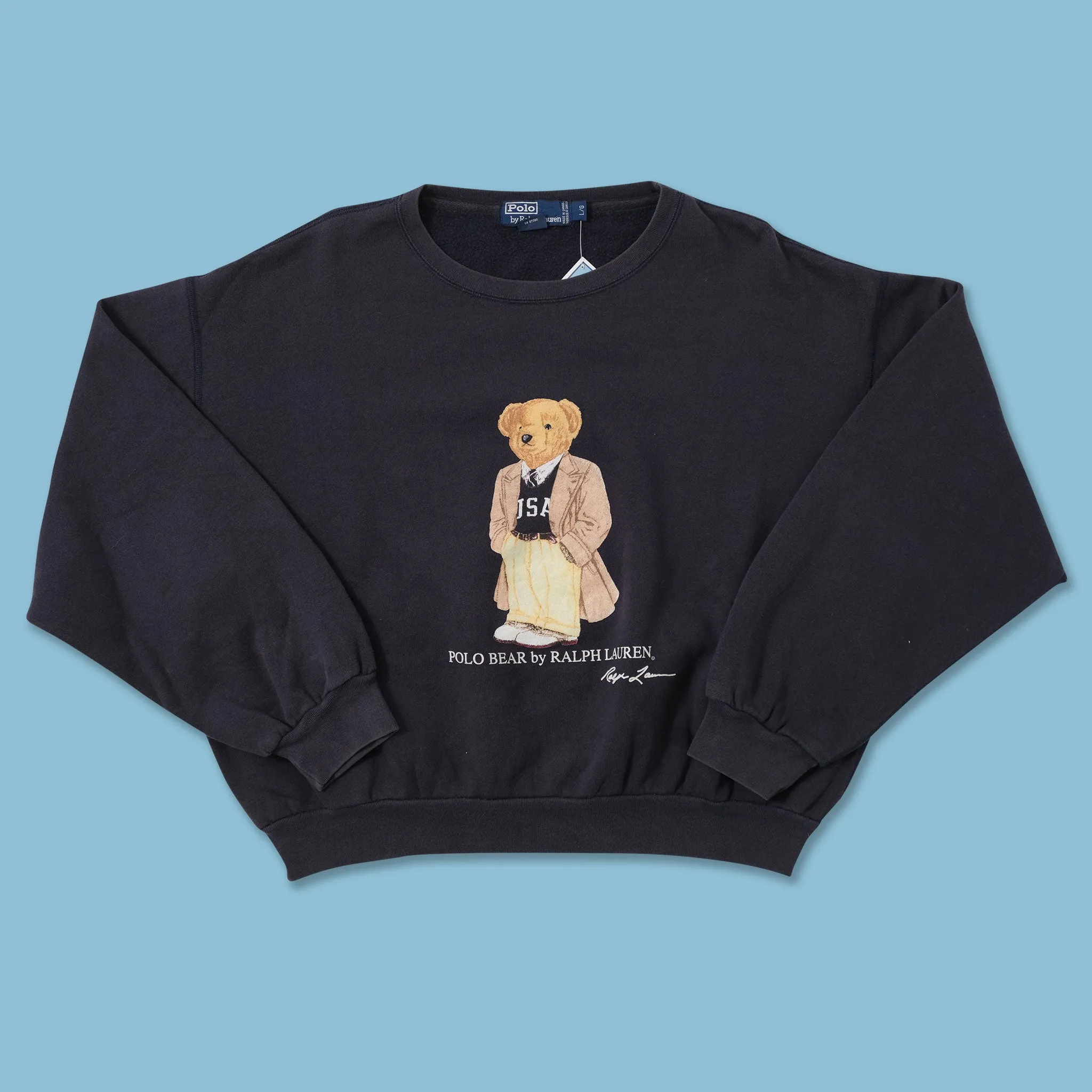 Vintage Polo Ralph Lauren Bear Sweater Medium