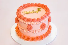 Vintage Retro Round Cake.